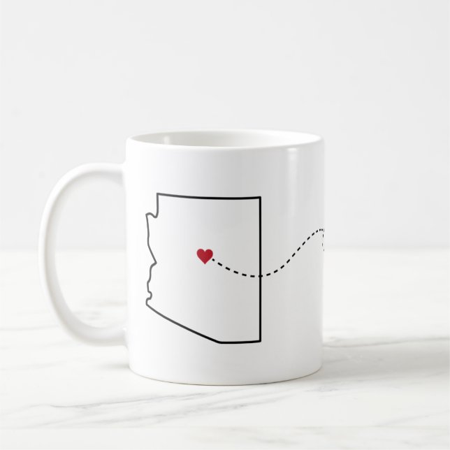 Taza De Café Arizona a Illinois - Heart2Heart Coffee Mug (Izquierda)
