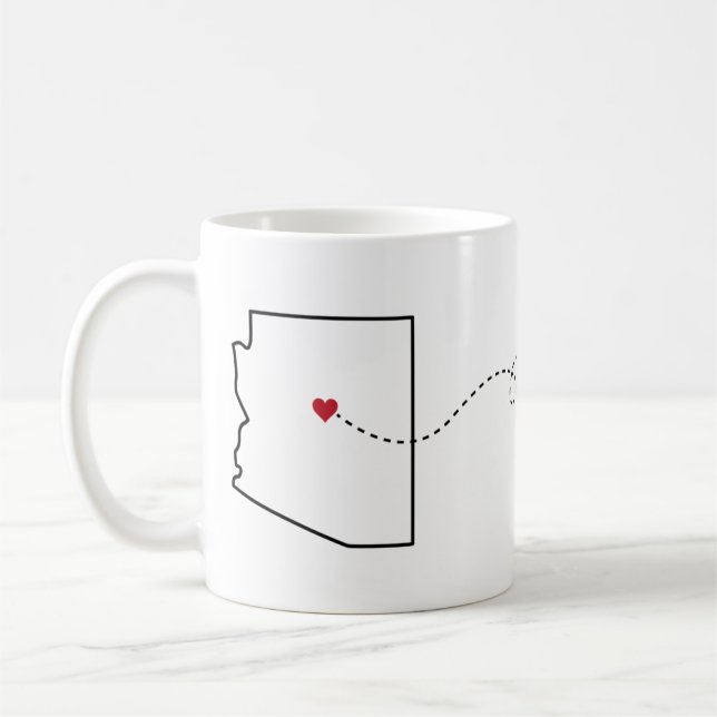 Taza De Café Arizona a Michigan - Heart2Heart Coffee Mug (Izquierda)