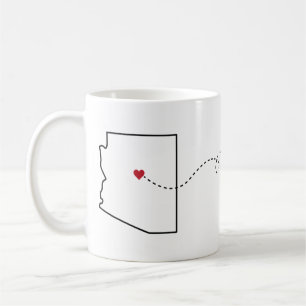 Taza De Café Arizona a Oregón - Heart2Heart Coffee Mug