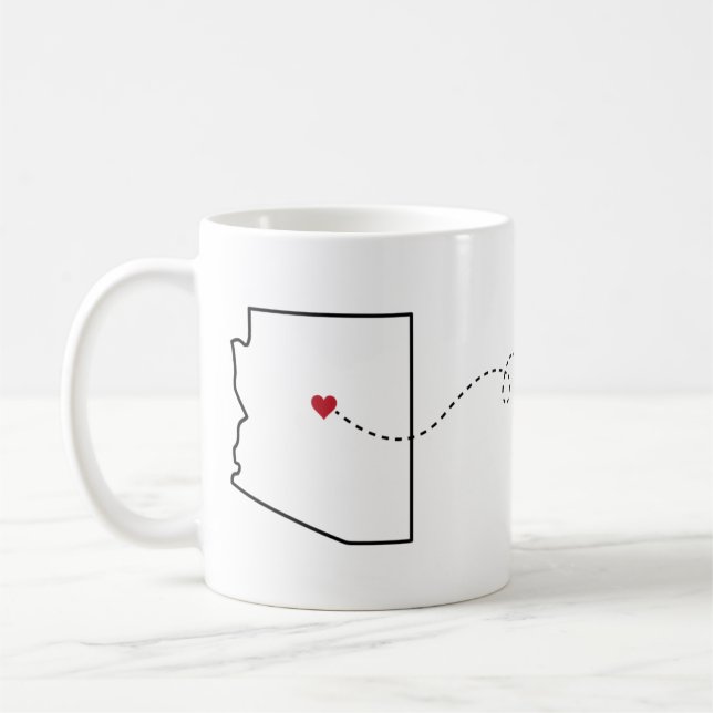 Taza De Café Arizona a Oregón - Heart2Heart Coffee Mug (Izquierda)