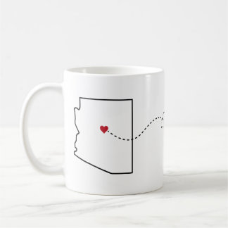 Taza De Café Arizona a Pennsylvania - Heart2Heart Coffee Mug