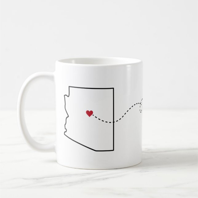Taza De Café Arizona a Virginia - Heart2Heart Coffee Mug (Izquierda)