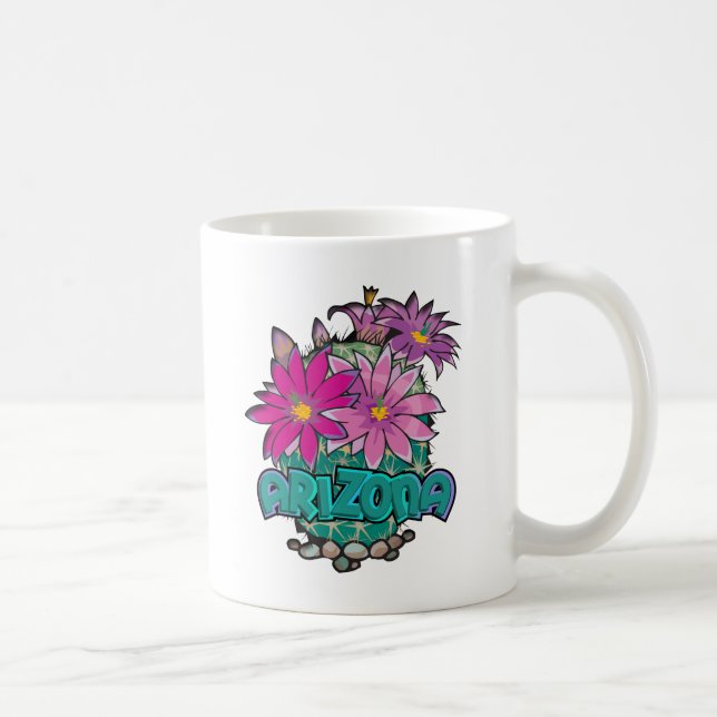 Taza De Café Arizona Cactus Blooms (Derecha)
