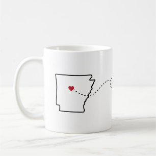 Taza De Café Arkansas a Indiana - Heart2Heart Coffee Mug