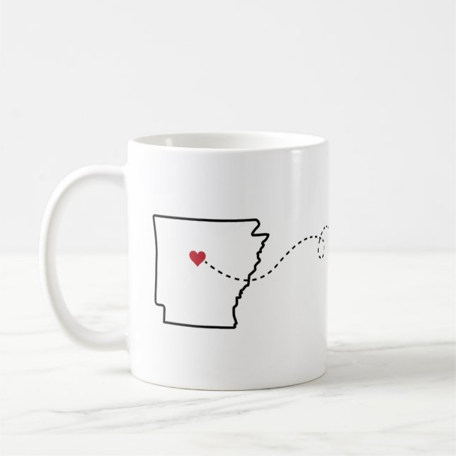 Taza De Café Arkansas a Minnesota - Heart2Heart Coffee Mug (Izquierda)