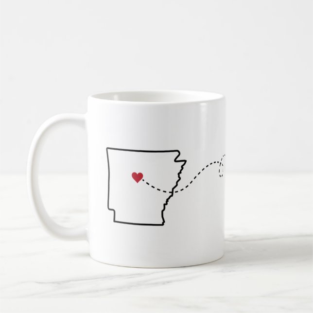 Taza De Café Arkansas a Tennessee - Heart2Heart Coffee Mug (Izquierda)