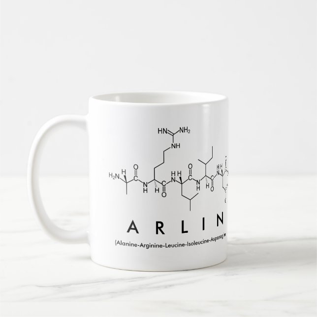 Taza De Café Arlin peptide name mug (Izquierda)