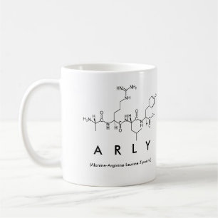 Taza De Café Arly peptide name mug