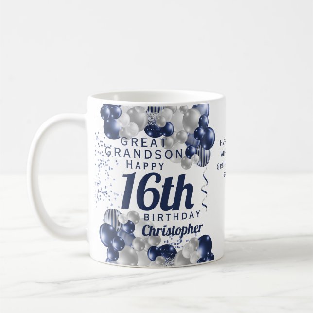 Taza De Café Armada de cumpleaños número 16 del Gran Abuelo (Izquierda)