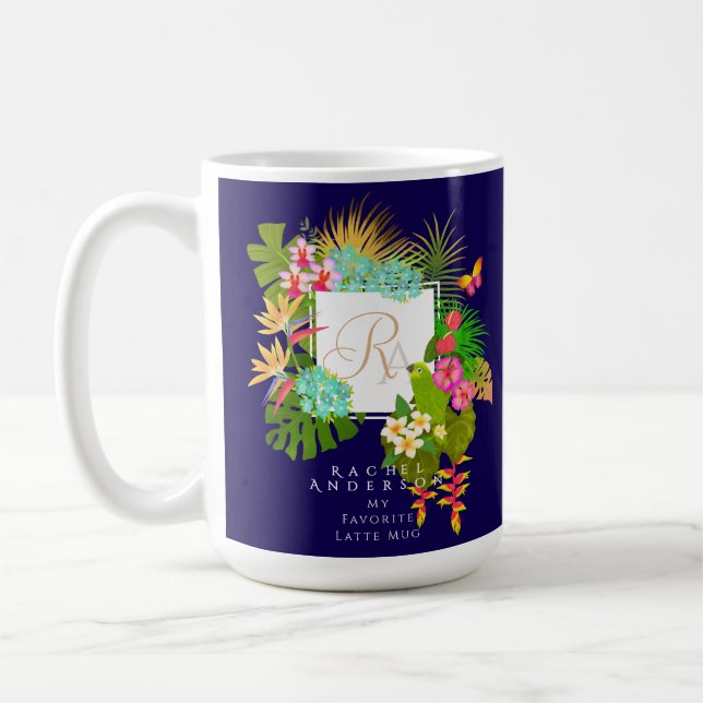 Taza De Café Armada Monográfica de Jardín Tropical (Izquierda)
