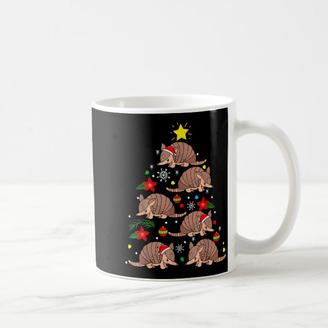 Taza De Café Armadillo Christmas Ornament Tree Funny Zookeeper  (Derecha)