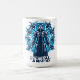Taza De Café Armadura Mental - Figura Guerrera con Capucha