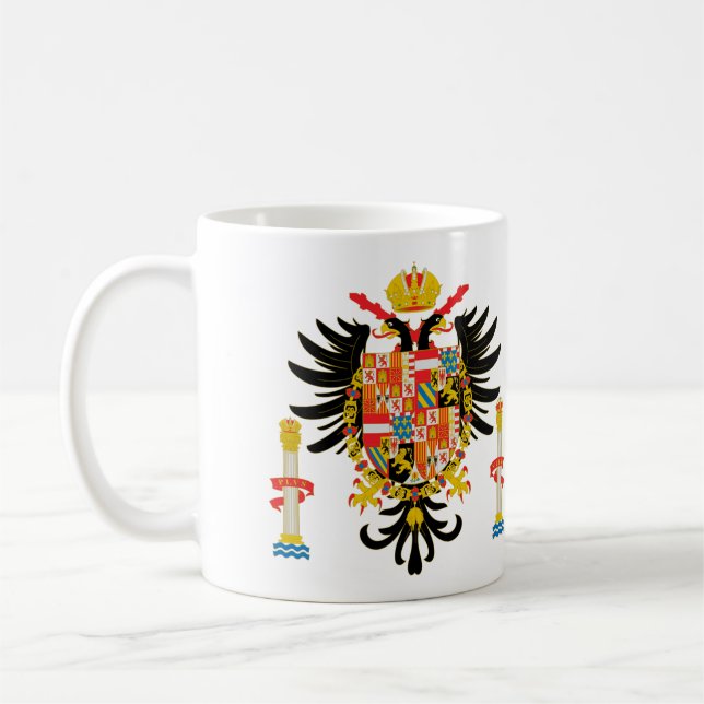 Taza De Café Armas De Carlos I De España Café Mug - Tamaño 11oz (Izquierda)
