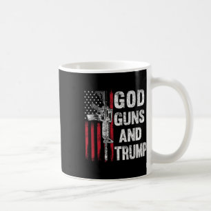 Taza De Café Armas De Dios Y Bandera De La Segunda Enmienda De