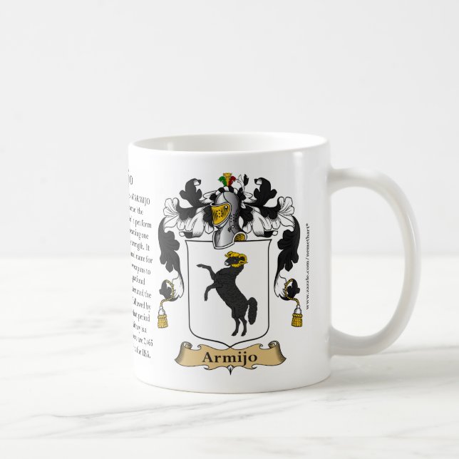 Taza De Café Armijo, el origen, el significado y el escudo (Derecha)