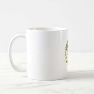Taza De Café Armonía – Des elegante verde y dorado inspirado en