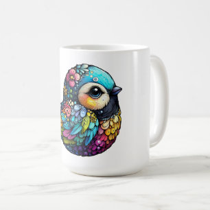 Taza De Café Armonía floral de las aves