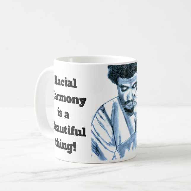 TAZA DE CAFÉ ARMONÍA RACIAL (Anverso izquierdo)