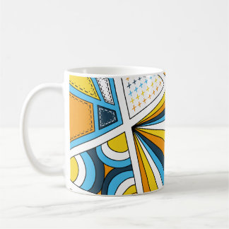 Taza De Café AroAce Orgullo Zen Doodle Bandera Sunset Moderno A