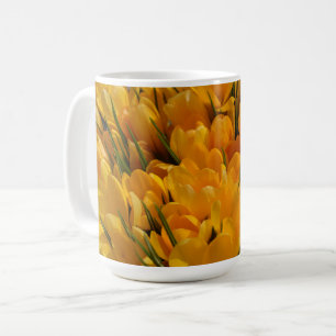 Taza De Café Aroma de croco amarillo - Flores amarillas doradas