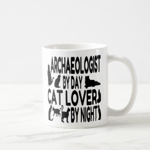 Taza De Café Arqueólogo Cat Lover