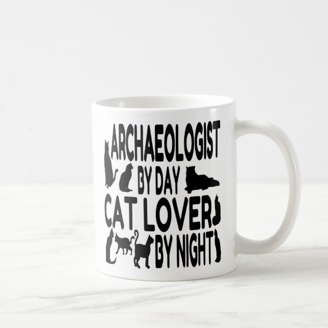 Taza De Café Arqueólogo Cat Lover (Derecha)