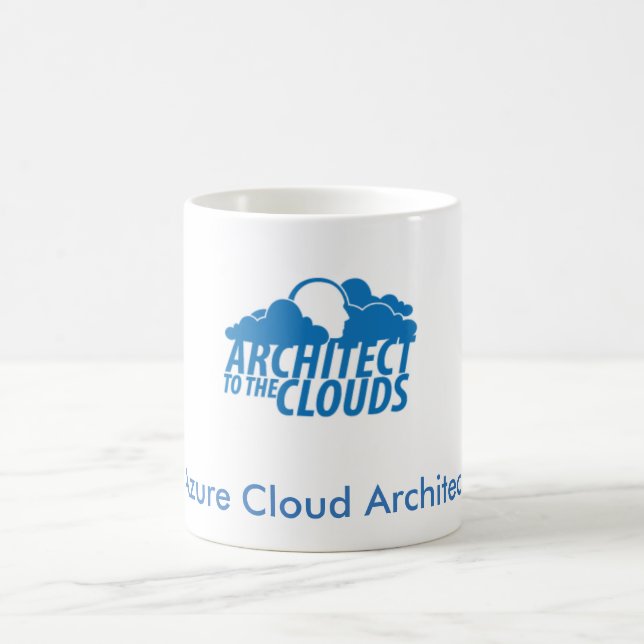 Taza de café - arquitecto azul de la nube (Centro)