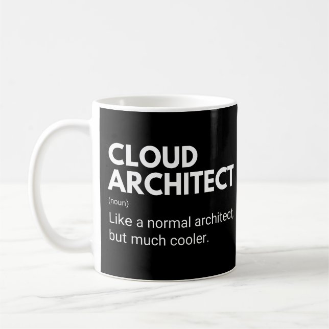 Taza De Café Arquitecto de la nube como un arquitecto normal pe (Izquierda)