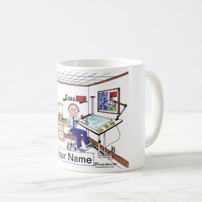 Taza De Café Arquitecto - Ingeniero, hombre (Anverso derecho)