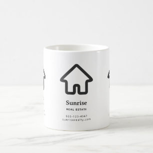 Taza De Café Arquitectura de bienes raíces Icono de casa de neg