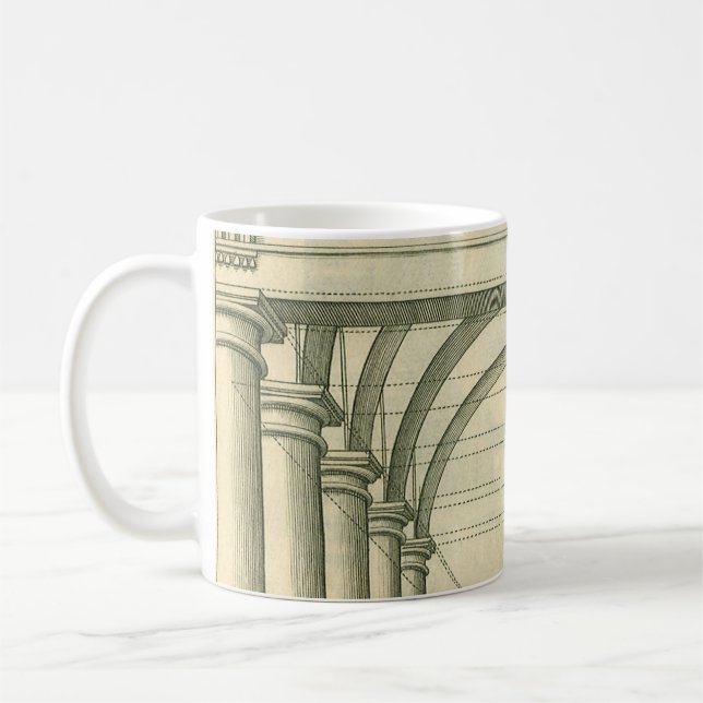 Taza De Café Arquitectura de época, perspectiva de columnas de  (Izquierda)