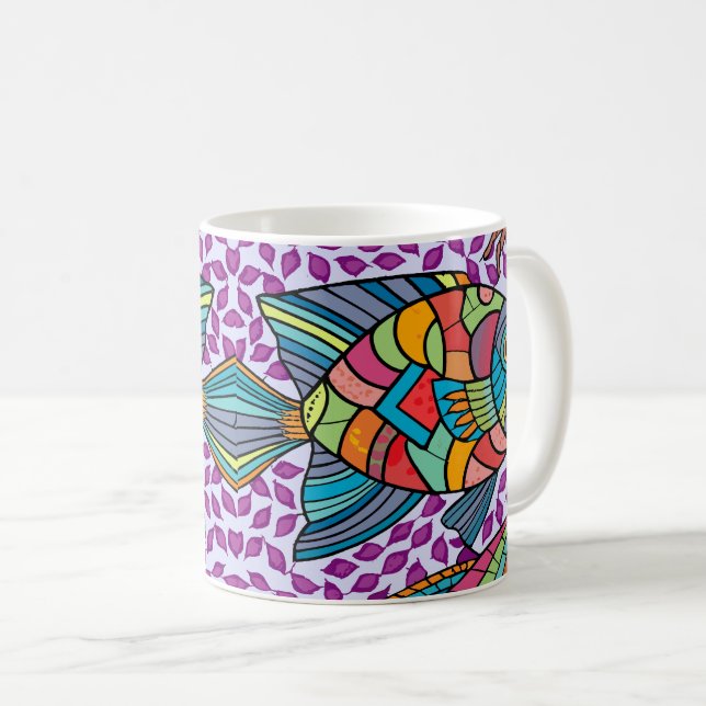 Taza De Café arrecife de peces (Anverso derecho)