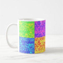 Taza De Café Arreglo de burbujas de arte pop arcoiris