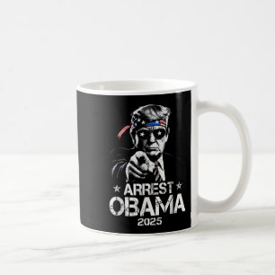 Taza De Café Arresto De Obama 2025 Diseño De Bandera Estadounid