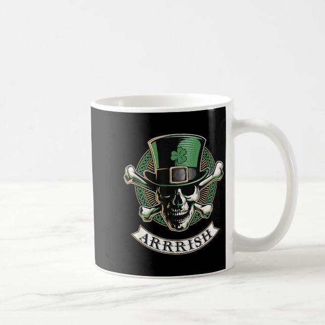 Taza De Café Arrish Irish Rate St Patricks Day, Rate Men Funny  (Derecha)