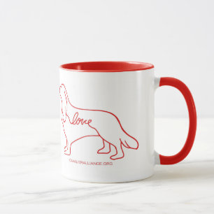 Taza de café arrogante del amor