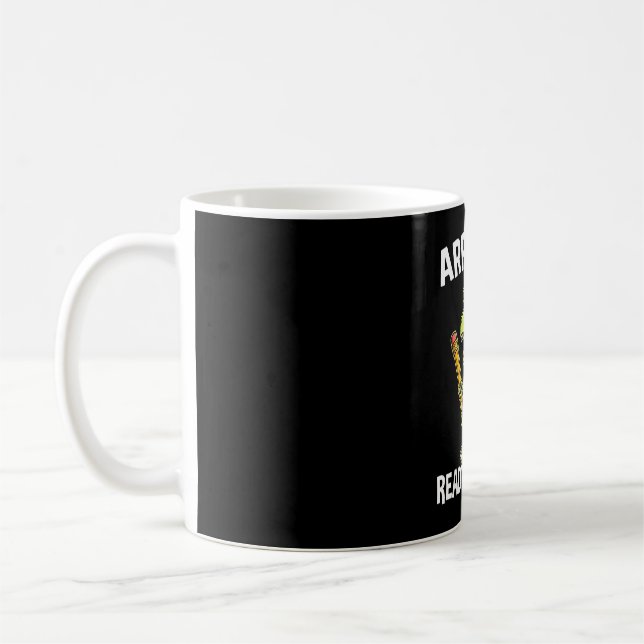 Taza De Café Arrr listo para aprender divertido profesor t-rex  (Izquierda)
