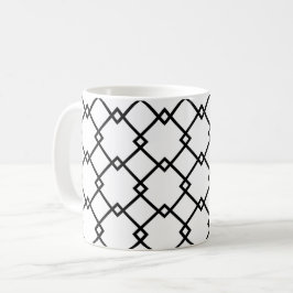 Taza De Café Art Deco Black Stripe Retro Pattern Mug