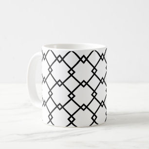 Taza De Café Art Deco Black Stripe Retro Pattern Mug