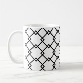 Taza De Café Art Deco Black Stripe Retro Pattern Mug