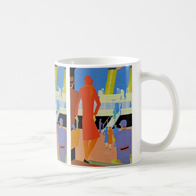 Taza De Café Art Deco Boarding (Derecha)