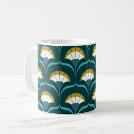 Taza De Café Art deco carnations