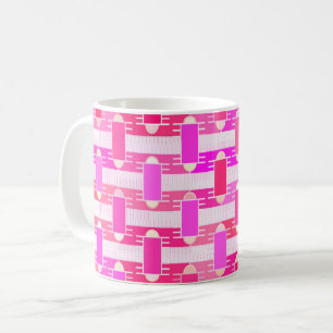 Taza De Café Art Deco chic industrial - rosa, fucsia, orquídea