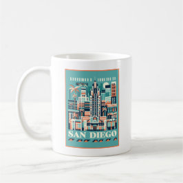 Taza De Café Art Deco de San Diego California