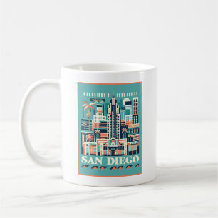 Taza De Café Art Deco de San Diego California