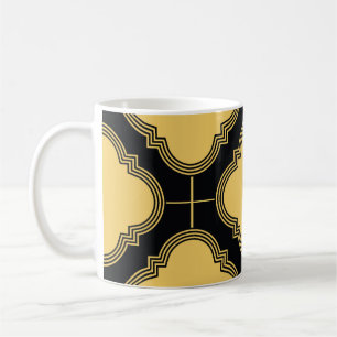 Taza De Café Art deco: elegancia ornamental sin costura.