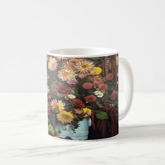Taza De Café Art Floral Vase Bouquet Mug (Anverso derecho)