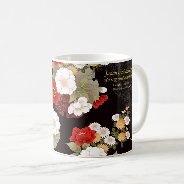 Taza De Café Art Mug"Spring and autumn flowers” (Anverso derecho)
