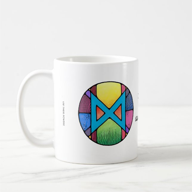 Taza De Café Art Nouveau Dagaz Rune Mug - ¡DESPERTAR! (Izquierda)