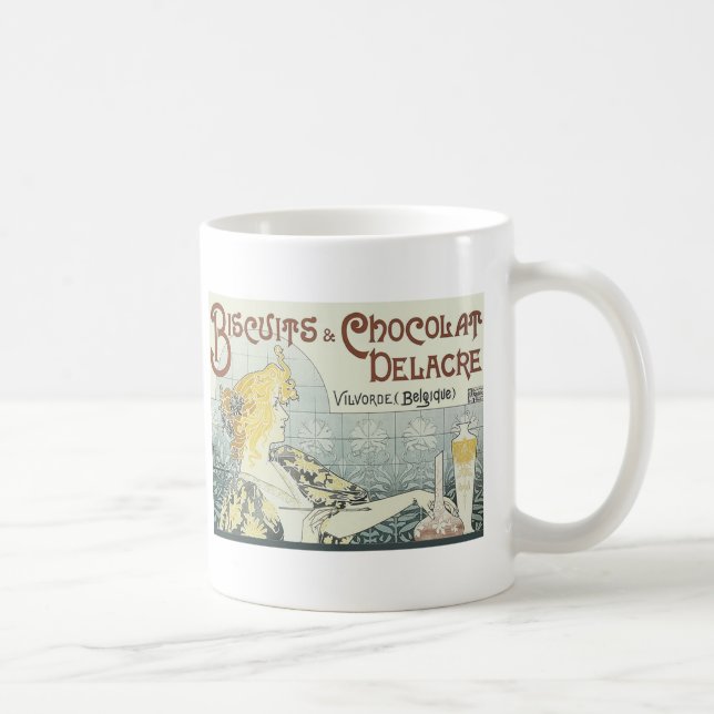 Taza De Café Art Nouveau de chocolate (Derecha)